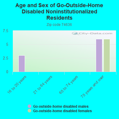 Age and Sex of Go-Outside-Home Disabled Noninstitutionalized Residents