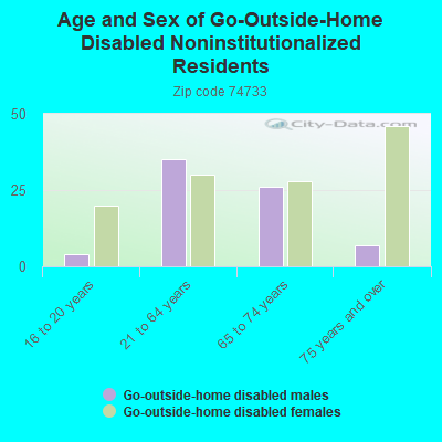 Age and Sex of Go-Outside-Home Disabled Noninstitutionalized Residents