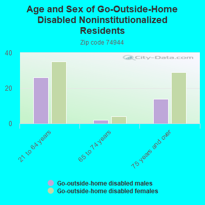 Age and Sex of Go-Outside-Home Disabled Noninstitutionalized Residents