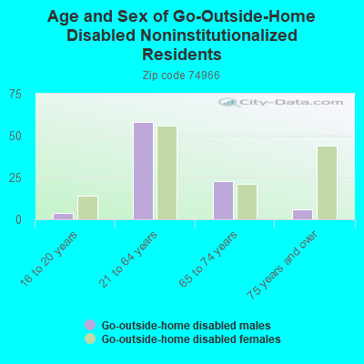 Age and Sex of Go-Outside-Home Disabled Noninstitutionalized Residents