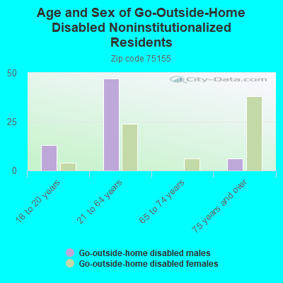 Age and Sex of Go-Outside-Home Disabled Noninstitutionalized Residents