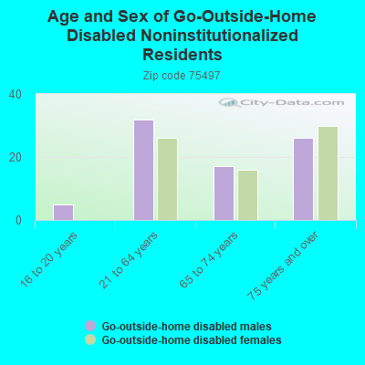 Age and Sex of Go-Outside-Home Disabled Noninstitutionalized Residents