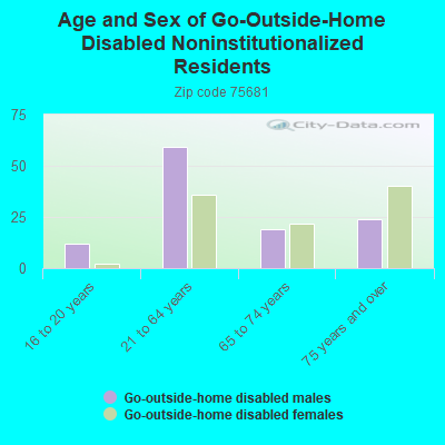 Age and Sex of Go-Outside-Home Disabled Noninstitutionalized Residents