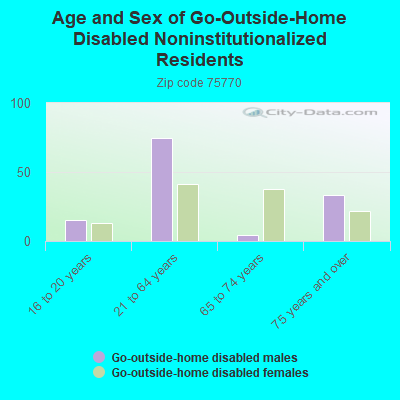 Age and Sex of Go-Outside-Home Disabled Noninstitutionalized Residents