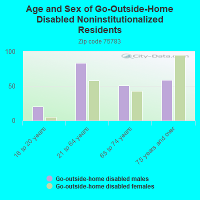 Age and Sex of Go-Outside-Home Disabled Noninstitutionalized Residents