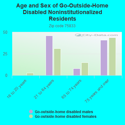 Age and Sex of Go-Outside-Home Disabled Noninstitutionalized Residents