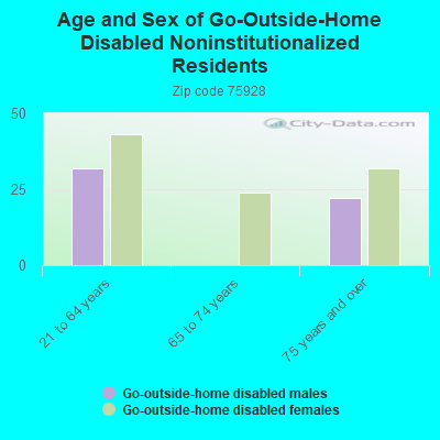 Age and Sex of Go-Outside-Home Disabled Noninstitutionalized Residents