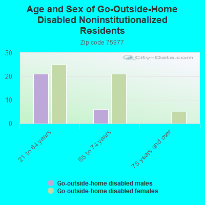 Age and Sex of Go-Outside-Home Disabled Noninstitutionalized Residents