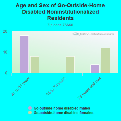 Age and Sex of Go-Outside-Home Disabled Noninstitutionalized Residents