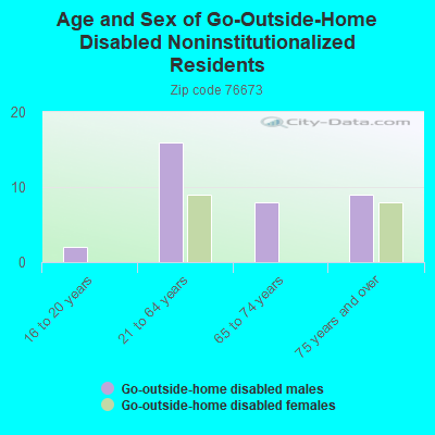 Age and Sex of Go-Outside-Home Disabled Noninstitutionalized Residents