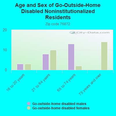 Age and Sex of Go-Outside-Home Disabled Noninstitutionalized Residents