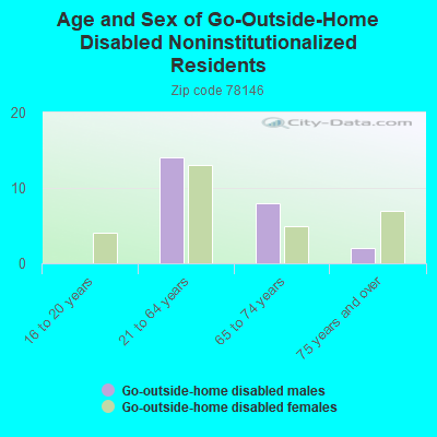 Age and Sex of Go-Outside-Home Disabled Noninstitutionalized Residents