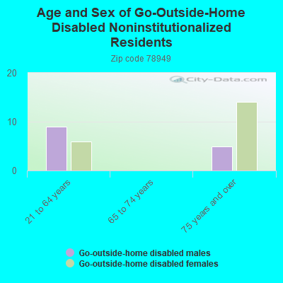 Age and Sex of Go-Outside-Home Disabled Noninstitutionalized Residents