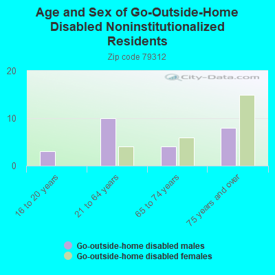 Age and Sex of Go-Outside-Home Disabled Noninstitutionalized Residents