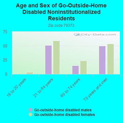 Age and Sex of Go-Outside-Home Disabled Noninstitutionalized Residents