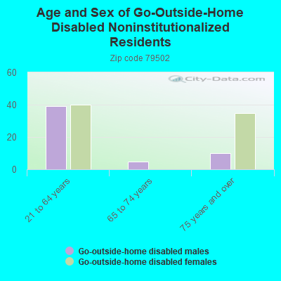 Age and Sex of Go-Outside-Home Disabled Noninstitutionalized Residents