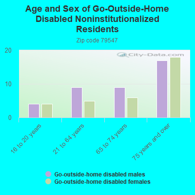 Age and Sex of Go-Outside-Home Disabled Noninstitutionalized Residents