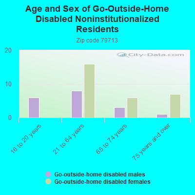 Age and Sex of Go-Outside-Home Disabled Noninstitutionalized Residents