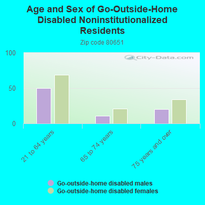 Age and Sex of Go-Outside-Home Disabled Noninstitutionalized Residents