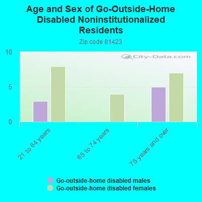 Age and Sex of Go-Outside-Home Disabled Noninstitutionalized Residents