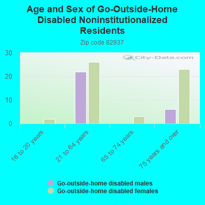 Age and Sex of Go-Outside-Home Disabled Noninstitutionalized Residents