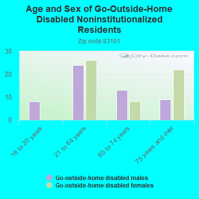 Age and Sex of Go-Outside-Home Disabled Noninstitutionalized Residents