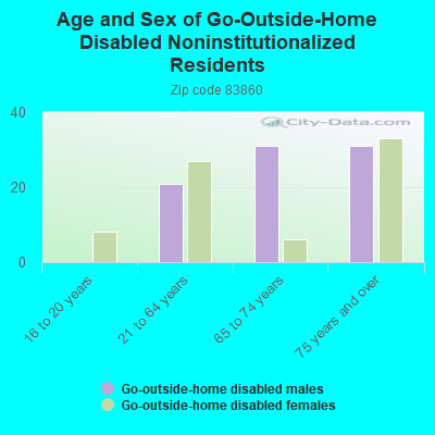 Age and Sex of Go-Outside-Home Disabled Noninstitutionalized Residents