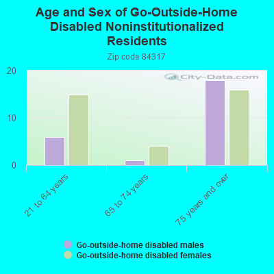 Age and Sex of Go-Outside-Home Disabled Noninstitutionalized Residents