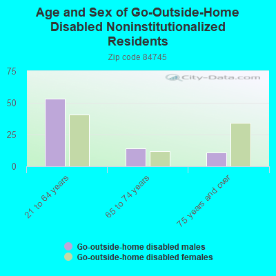 Age and Sex of Go-Outside-Home Disabled Noninstitutionalized Residents