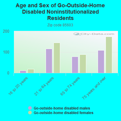 Age and Sex of Go-Outside-Home Disabled Noninstitutionalized Residents