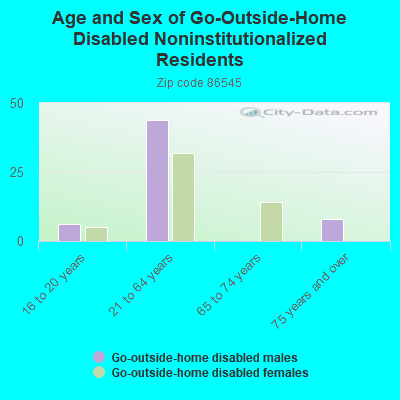 Age and Sex of Go-Outside-Home Disabled Noninstitutionalized Residents