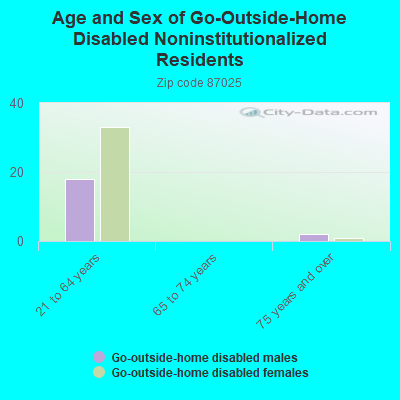 Age and Sex of Go-Outside-Home Disabled Noninstitutionalized Residents