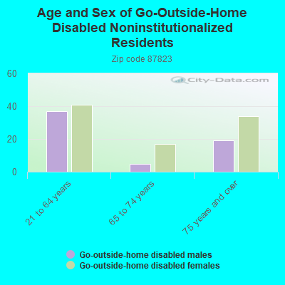 Age and Sex of Go-Outside-Home Disabled Noninstitutionalized Residents