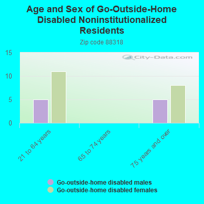 Age and Sex of Go-Outside-Home Disabled Noninstitutionalized Residents