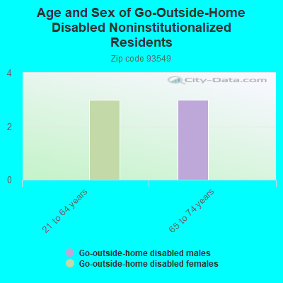 Age and Sex of Go-Outside-Home Disabled Noninstitutionalized Residents