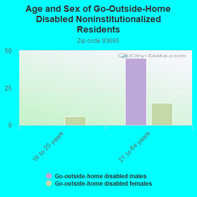 Age and Sex of Go-Outside-Home Disabled Noninstitutionalized Residents