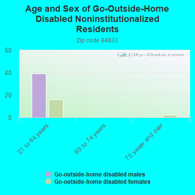 Age and Sex of Go-Outside-Home Disabled Noninstitutionalized Residents