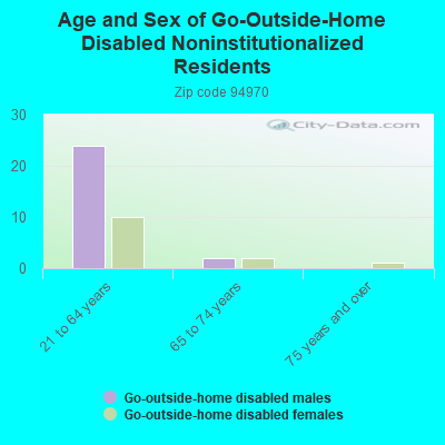 Age and Sex of Go-Outside-Home Disabled Noninstitutionalized Residents