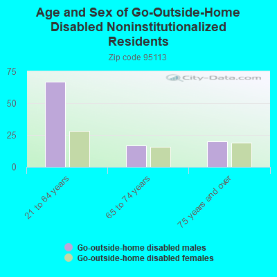 Age and Sex of Go-Outside-Home Disabled Noninstitutionalized Residents