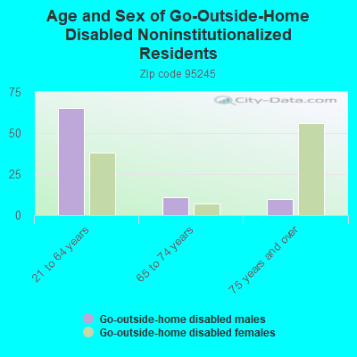 Age and Sex of Go-Outside-Home Disabled Noninstitutionalized Residents