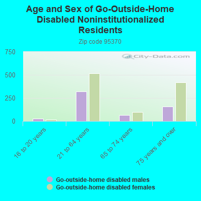 Age and Sex of Go-Outside-Home Disabled Noninstitutionalized Residents