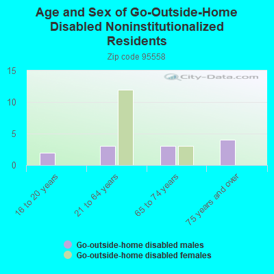 Age and Sex of Go-Outside-Home Disabled Noninstitutionalized Residents