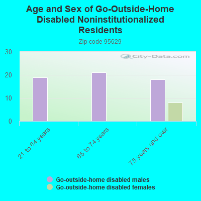 Age and Sex of Go-Outside-Home Disabled Noninstitutionalized Residents