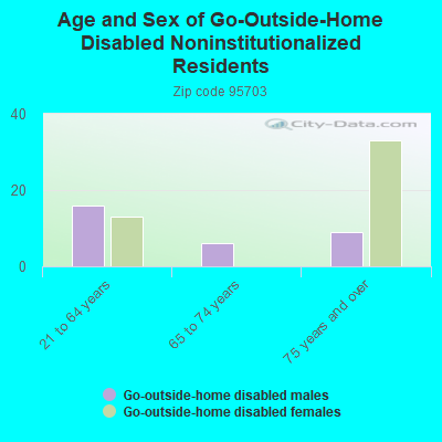 Age and Sex of Go-Outside-Home Disabled Noninstitutionalized Residents