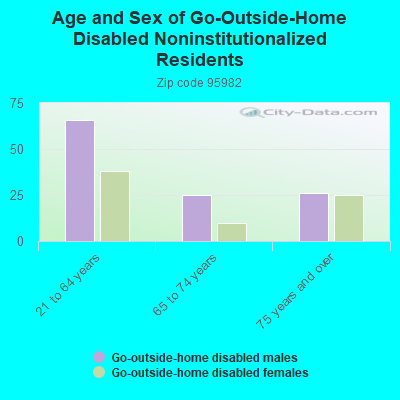 Age and Sex of Go-Outside-Home Disabled Noninstitutionalized Residents