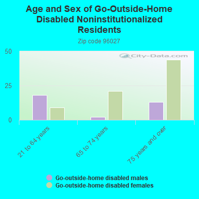 Age and Sex of Go-Outside-Home Disabled Noninstitutionalized Residents