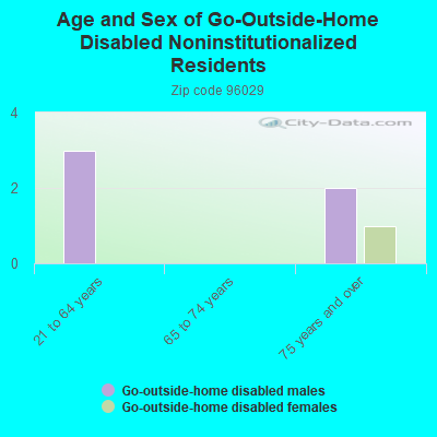 Age and Sex of Go-Outside-Home Disabled Noninstitutionalized Residents