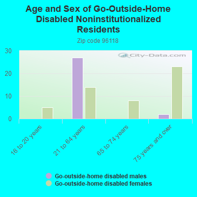 Age and Sex of Go-Outside-Home Disabled Noninstitutionalized Residents