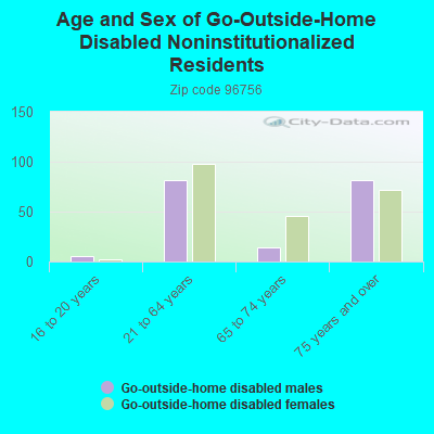 Age and Sex of Go-Outside-Home Disabled Noninstitutionalized Residents