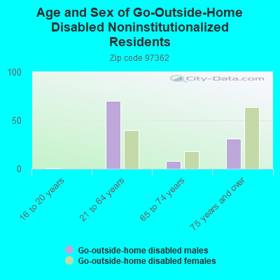 Age and Sex of Go-Outside-Home Disabled Noninstitutionalized Residents